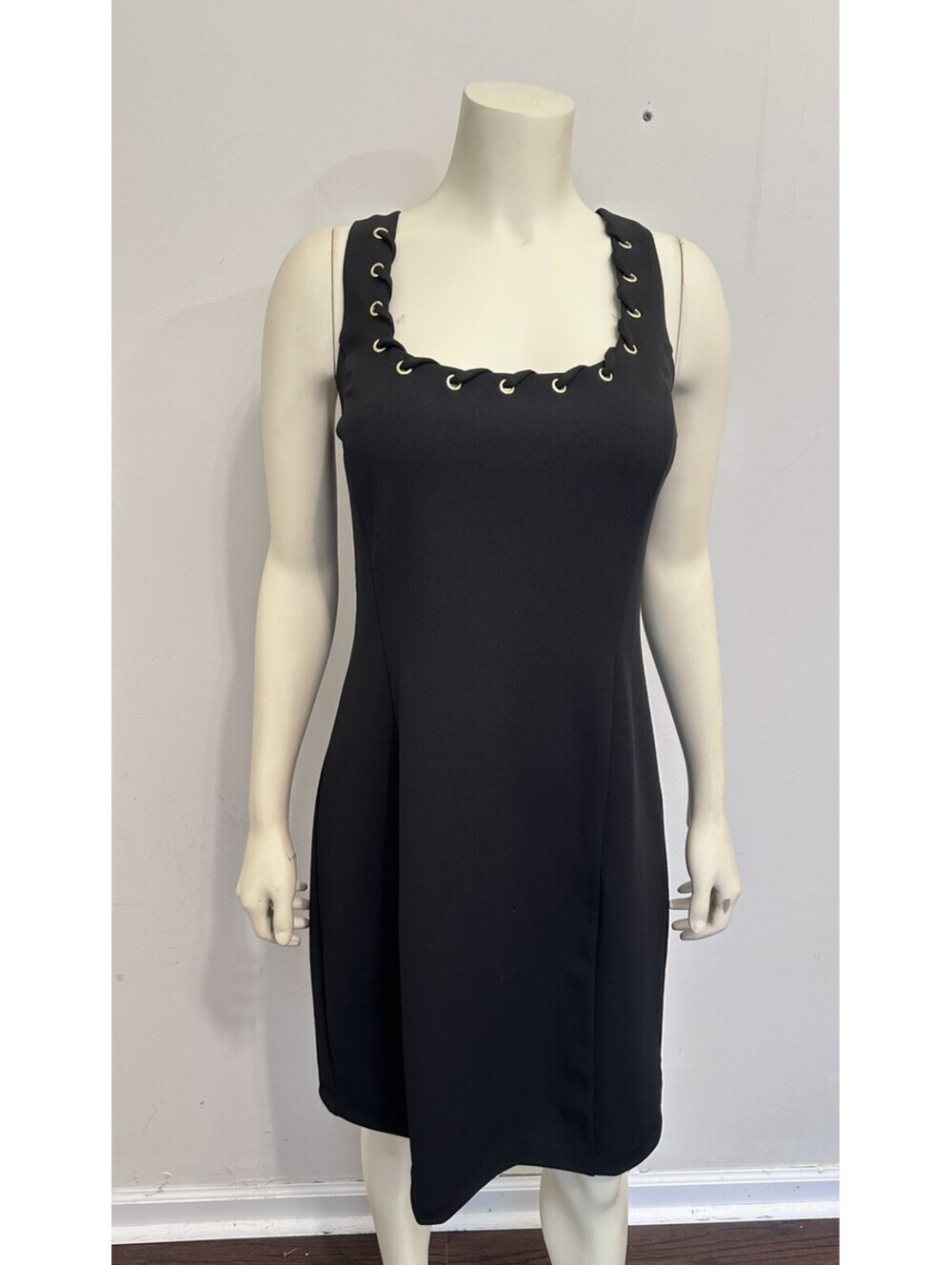 Michael Kors Women's Black Grommet Sleeveless Dress Sz Large NWT